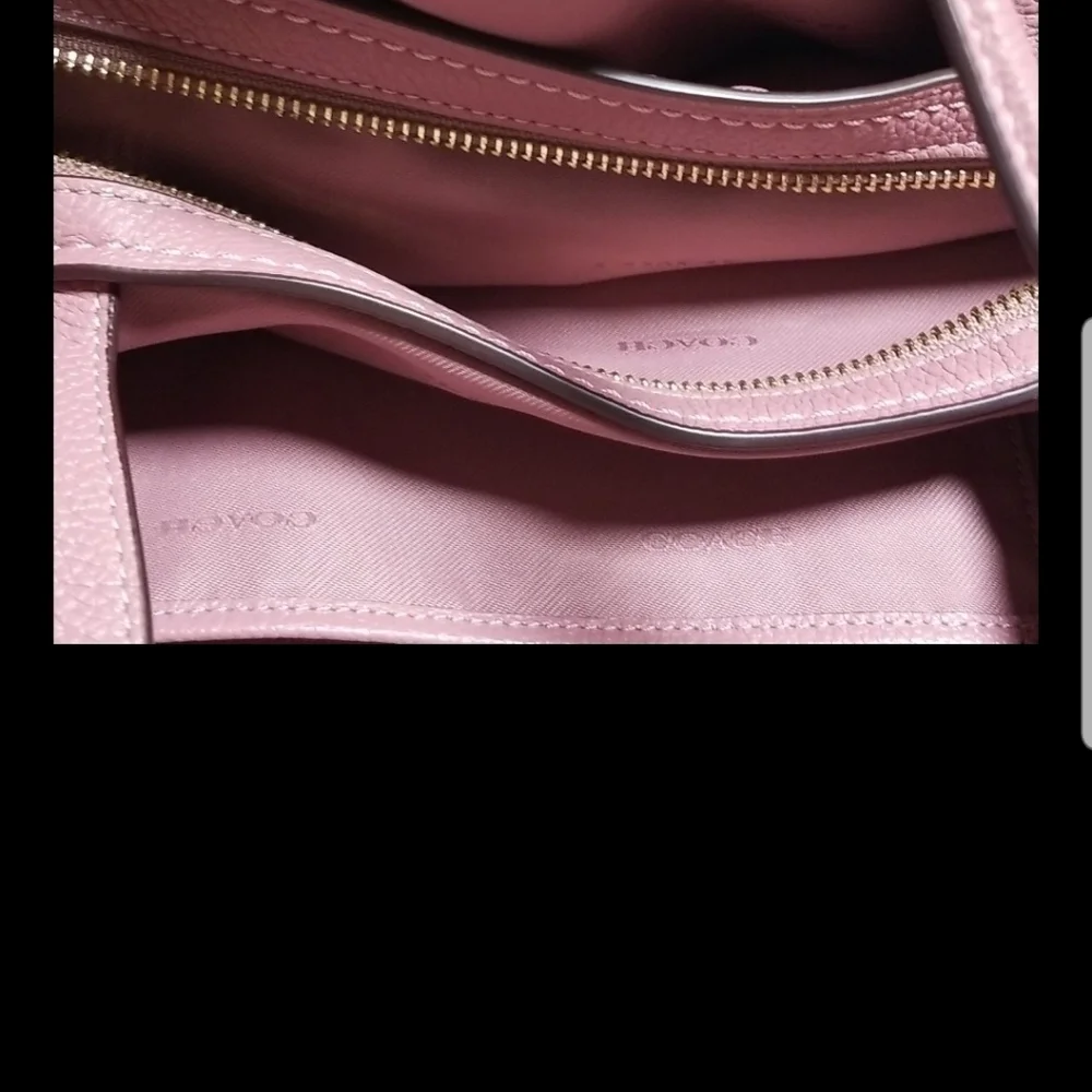Coach Edie in Rose With Dust Bag Gold Tone Hardware Pebble Leather